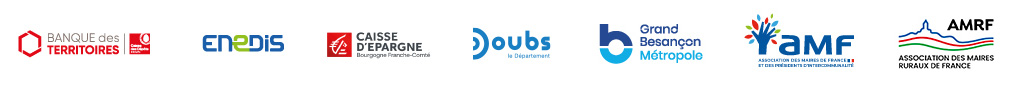 Banque des Territoires, Enedis, Caisse d'Epargne, Le Département du Doubs, Grand Besancon Metropole, AMD25, AMJ, AMF90, AMF70