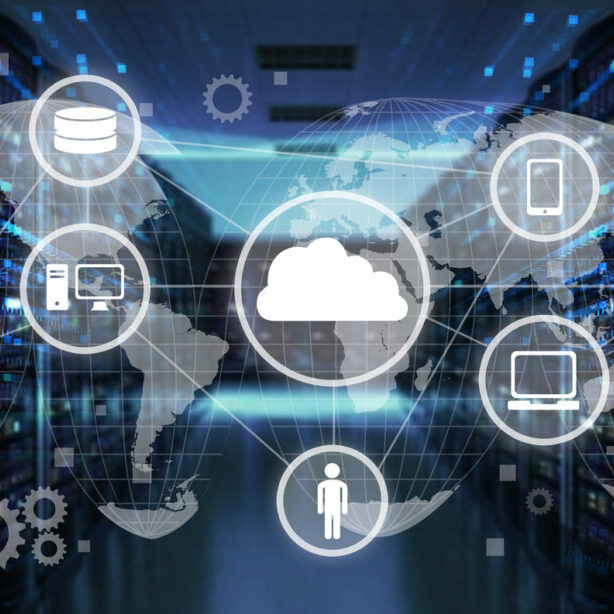 Abstract of modern high tech internet data